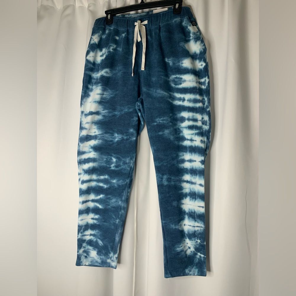 Lane Bryant Livi Sweatpants Jogger Capri Drawstring Blue Tie Dye Plus Size 26 28
